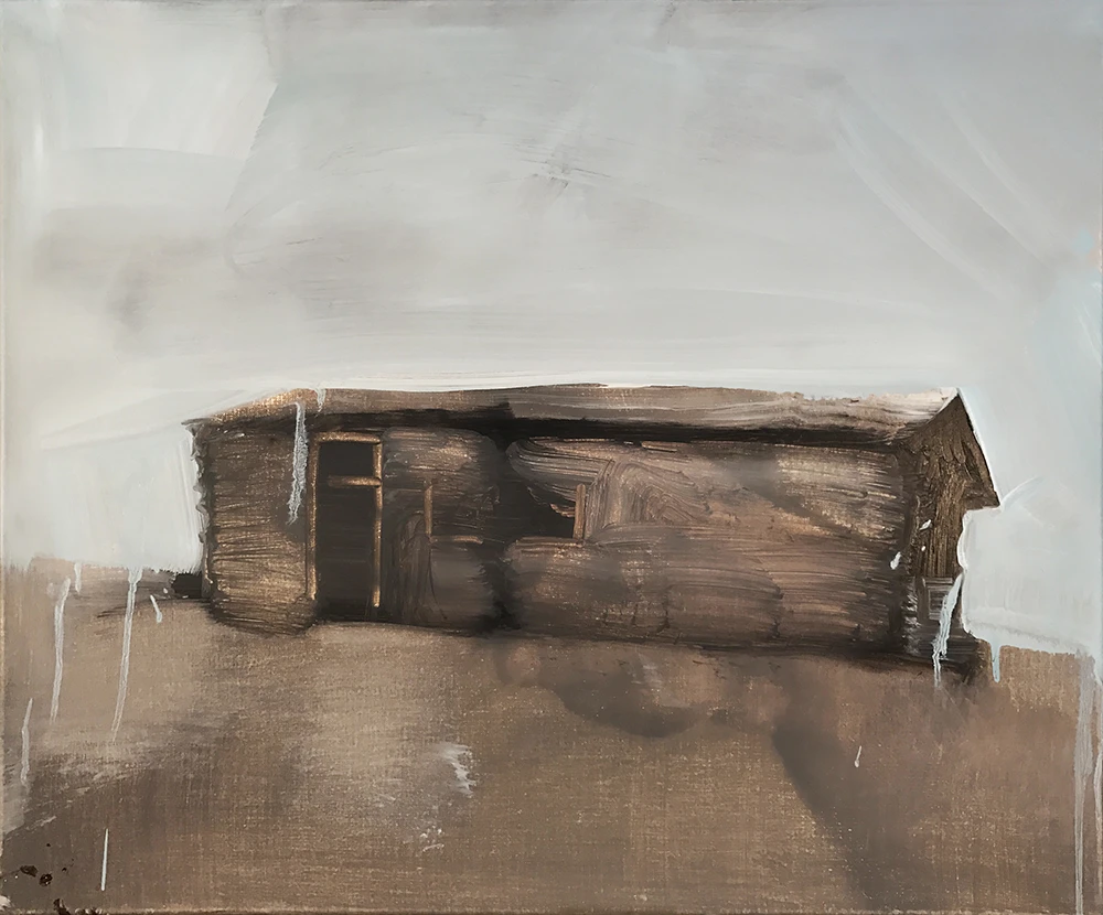 O.T. 2018. Öl und Enkaustik auf Leinwand. 50 x 60 cm O.T. 2018. Öl und Enkaustik auf Leinwand. 50 x 60 cm