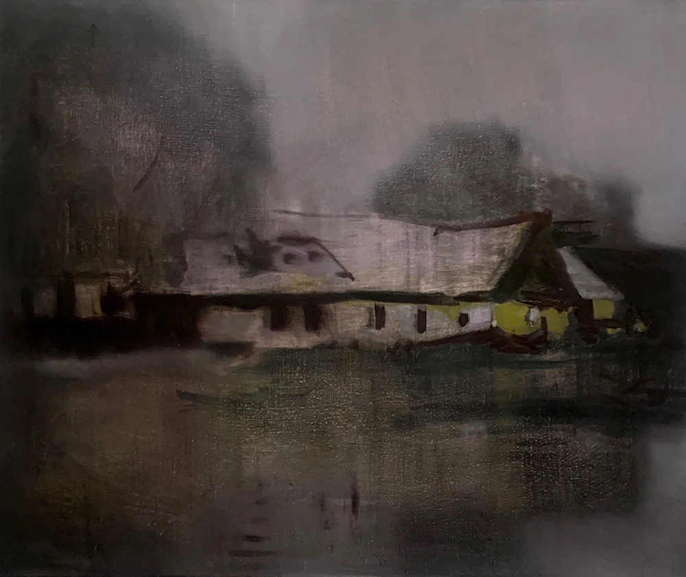 O.T. 2024. Öl und Enkaustik auf Leinwand, 50 x 60 cm O.T. 2024. Öl und Enkaustik auf Leinwand, 50 x 60 cm
