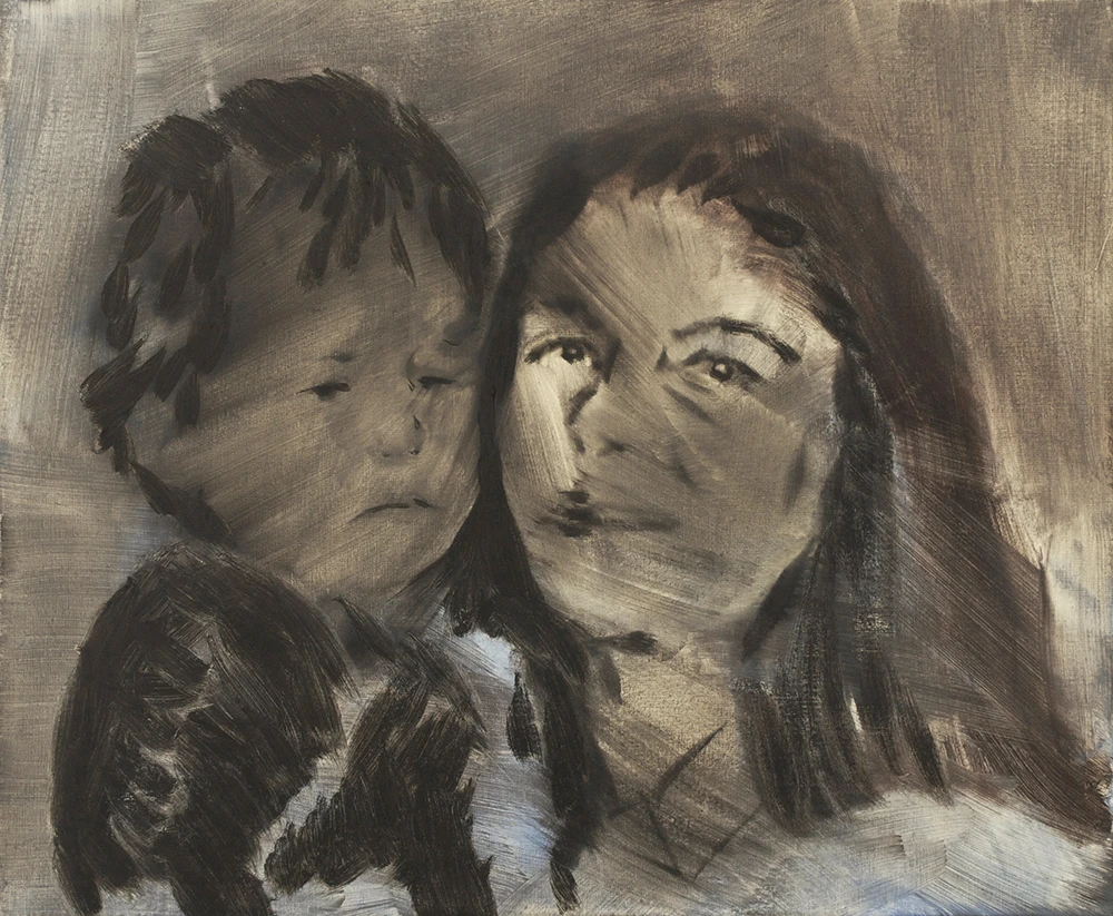 O.T. 2000. Öl und Enkaustik auf Leinwand. 50 x 60 cm O.T. 2000. Öl und Enkaustik auf Leinwand. 50 x 60 cm