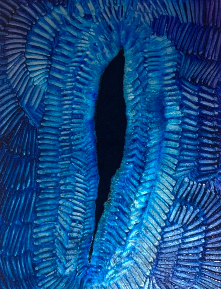 Ursprung. 2025. Öl auf Blattsilber auf Leinwand, 31 x 22 cm Kunstwerk Blattsilber 2024 - Uta Schotten