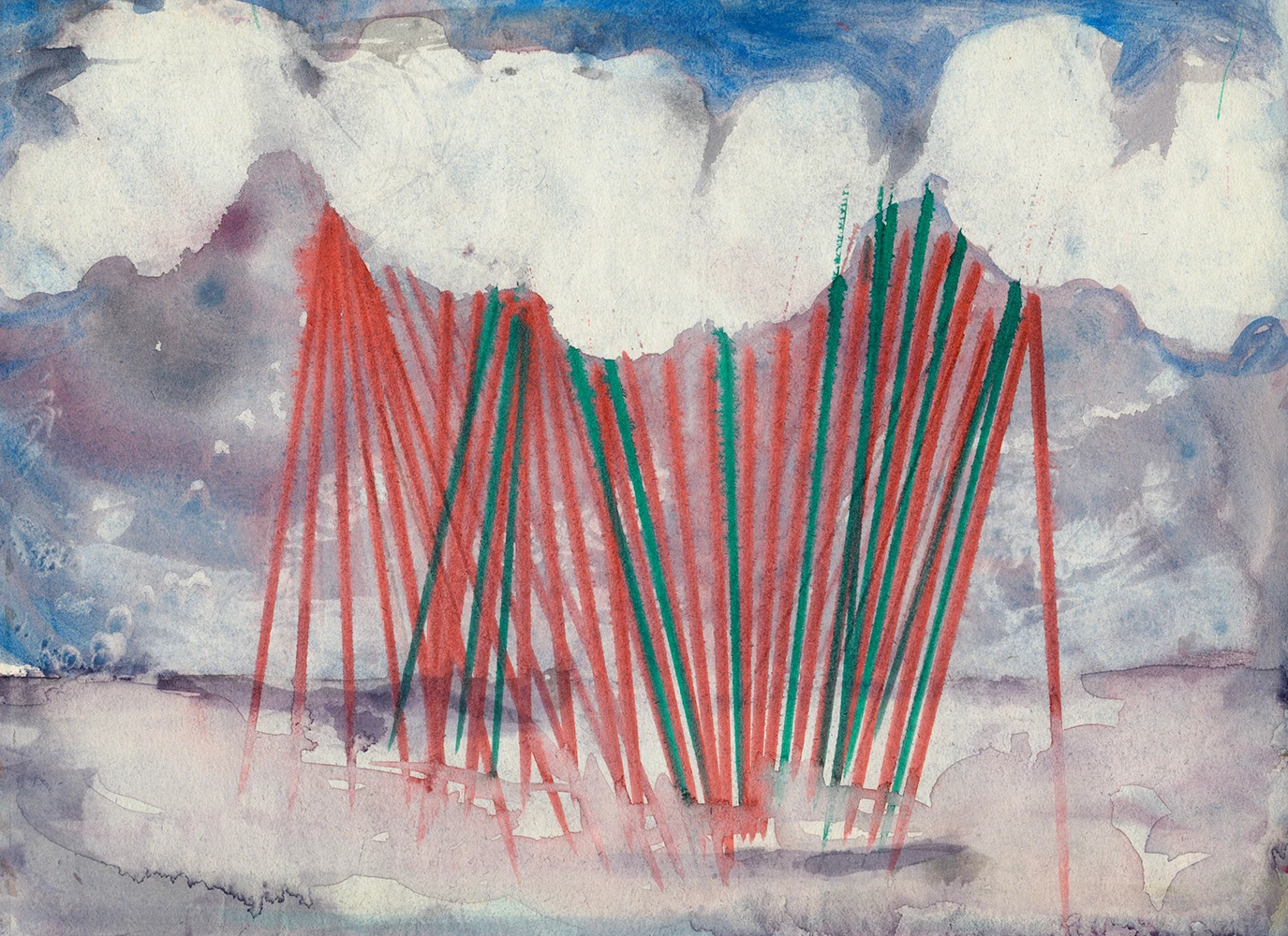 O.T. 2025. Wasserfarben auf Papier, 21 x 29,7 cm