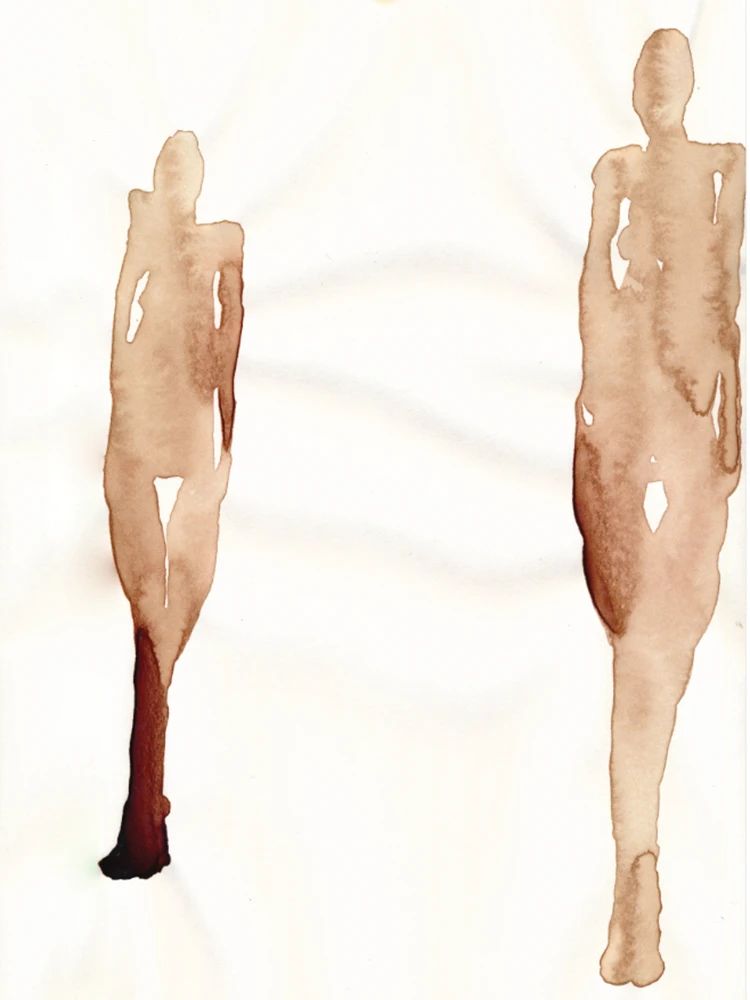Tetelestai 2020. Blut auf Papier, 29,7 x 21 cm Tetelestai 2020. Blut auf Papier, 29,7 x 21 cm