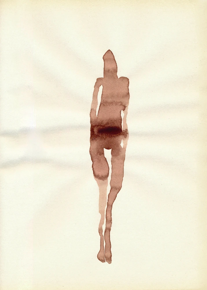 Tetelestai 2020. Blut auf Papier, 29,7 x 21 cm Tetelestai 2020. Blut auf Papier, 29,7 x 21 cm